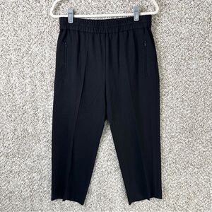 Iro Pants Women’s 38/6 Black Baker Pull On Elastic Waist Wide Leg Crop